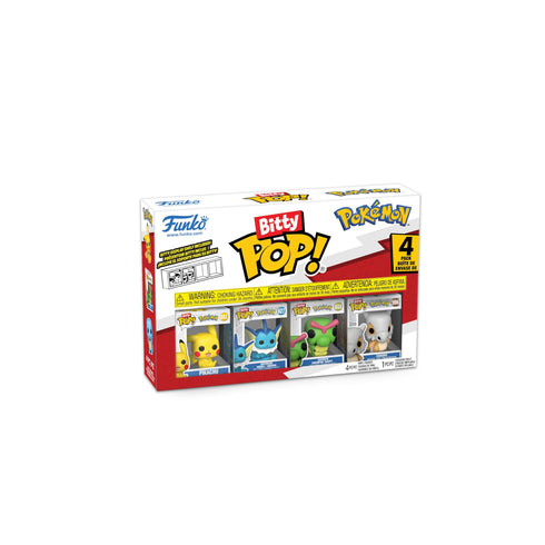 Funko Pop! Bitty: Pokemon - Pikachu, Vaporeon, Caterpie, and Cubone - 0.9 Inch (2.2 Cm) Collectable - Stackable Display Shelf Included - Gift Idea - Party Bags Stocking