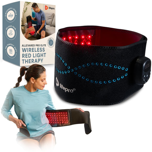 Lifepro Red Light Therapy Belt - 660nm & 850nm Near Infrared & Red Light Therapy for Body- Adjustable & Portable for Wellness & Relaxation