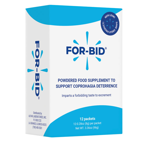 For-Bid for Dogs and Cats | Stool Eating & Coprophagia Deterrent | Dog & Cat Food Powder Additive to Prevent Dogs from Eating Poop | Safe for Your Pets | Vet Recommended Formula for Anti-Coprophagia