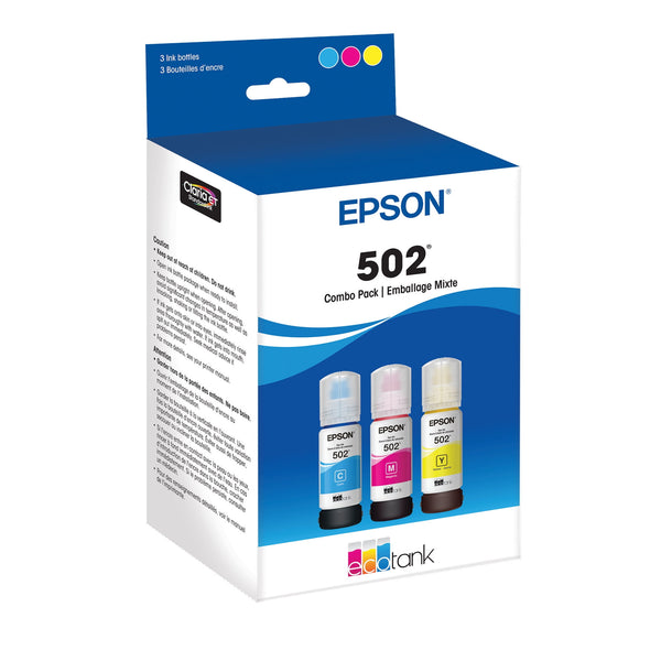 Epson 502 EcoTank Ink Ultra-high Capacity Bottle Color Combo Pack Works with ET-2750, ET-2850, ET-2980, ET-2988, ET-3750, ET-3760, ET-3850, ET-4850, and other select EcoTank models
