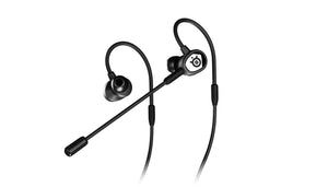 SteelSeries Tusq Gaming Earphones with Detachable Microphone Noise Cancelling for PC/PS/Switch/Smartphone,Ear-Hook,Black,3 Settings to Fit Your Ear Size