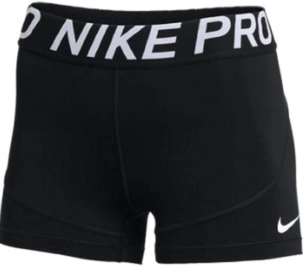 Nike Women's Pro 3 Inch Compression Shorts CJ5938-010 Black/White, Medium