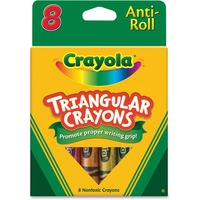 Wholesale Crayola BULK Crayons: Discounts on Crayola Triangular Anti-roll Crayons CYO524008 Assorted - 8 / Box