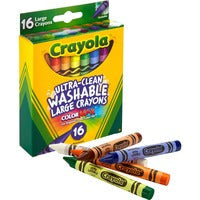 Wholesale Crayola BULK Crayons: Discounts on Crayola Ultra-Clean Washable Large Crayons CYO523281 16 / Box