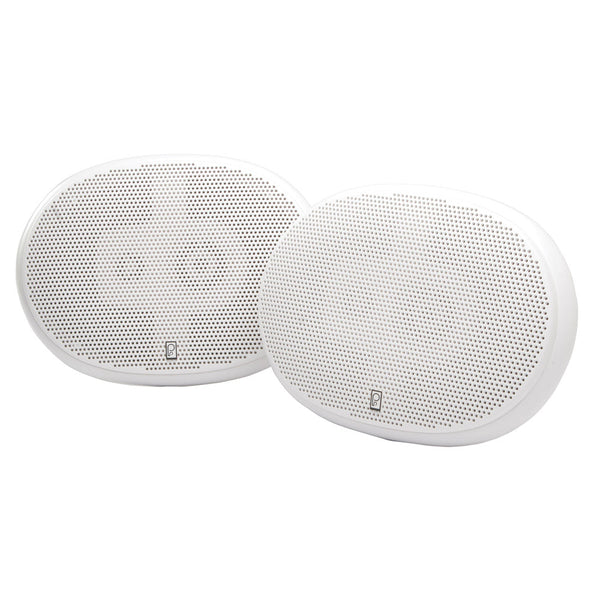Wholesale Poly-Planar 6" x 9" Premium Oval Marine Speakers - (Pair) White