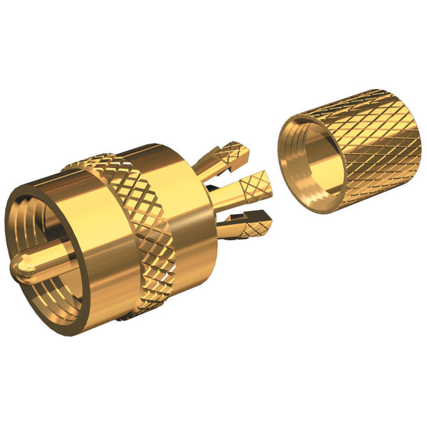 Wholesale Shakespeare PL-259-CP-G - Solderless PL-259 Connector for RG-8X or RG-58/AU Coax - Gold Plated