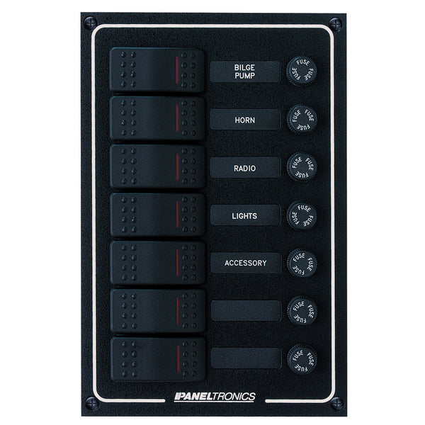 Wholesale Paneltronics Waterproof DC 7 Position Lighted Rocker & Fuse