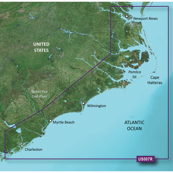 Wholesale Garmin BlueChart® g3 Vision® HD - VUS007R - Norfolk - Charleston - microSD™/SD™