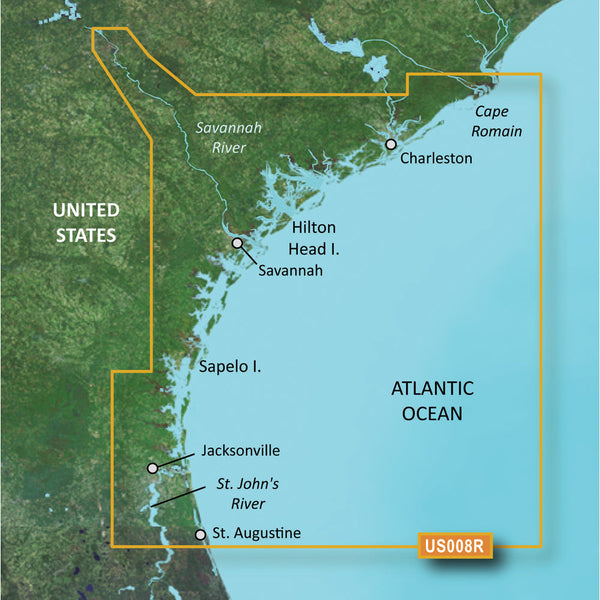 Wholesale Garmin BlueChart® g3 Vision® HD - VUS008R - Charleston to Jacksonville - microSD™/SD™