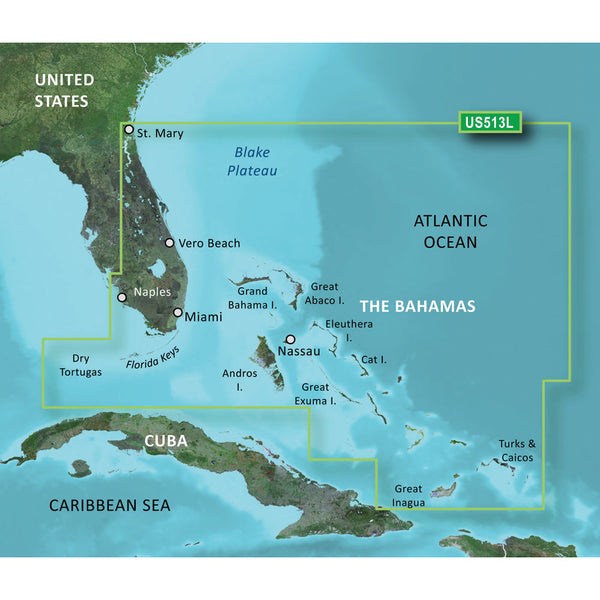 Wholesale Garmin BlueChart® g3 Vision® HD - VUS513L - Jacksonville - Bahamas - microSD™/SD™