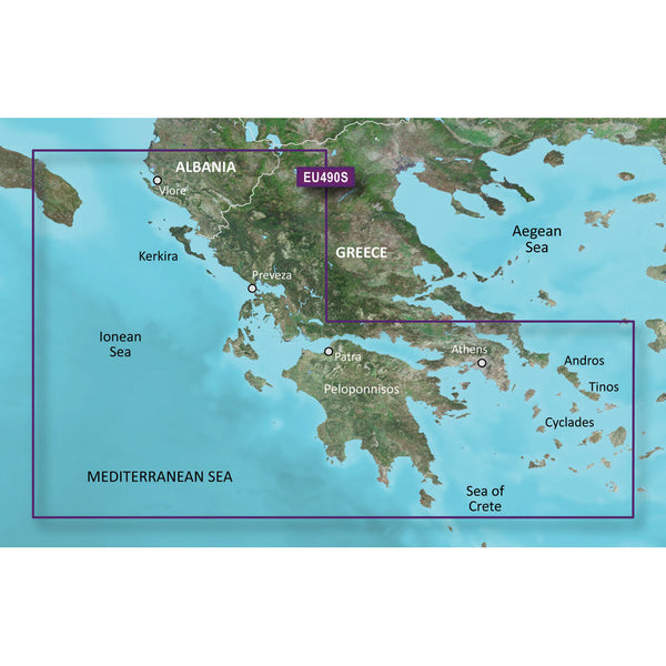 Wholesale Garmin BlueChart® g3 Vision® HD - VEU490S - Greece West Coast & Athens - microSD™/SD™