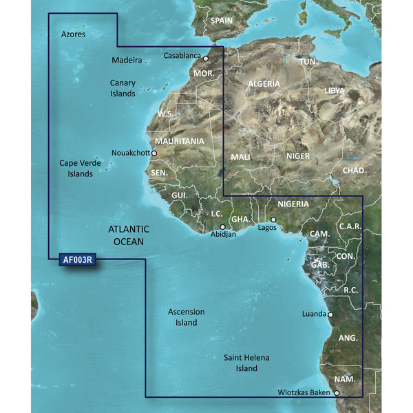 Wholesale Garmin BlueChart® g3 Vision® HD - VAF003R - Western Africa - microSD™/SD™