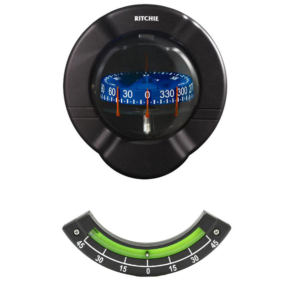 Wholesale Ritchie SR-2 Venture Sail Boat Compass w/Clinometer - Bulkhead Mount - Black