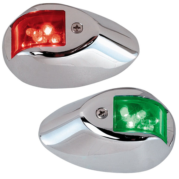 Wholesale Perko LED Sidelights - Red/Green - 12V - Chrome Plated Housing