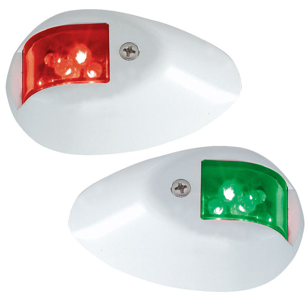 Wholesale Perko LED Side Lights - Red/Green - 12V - White Epoxy Coated Housing
