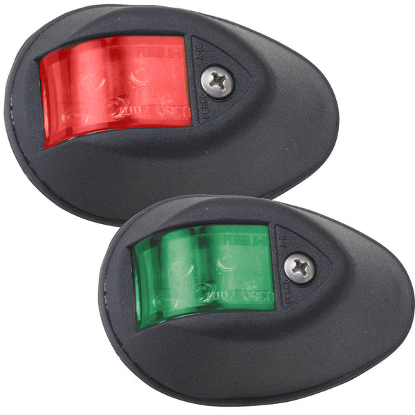 Wholesale Perko LED Side Lights - Red/Green - 24V - Black Plastic Housing