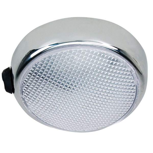 Wholesale Perko Round Surface Mount LED Dome Light - Chrome Plated - w/Switch