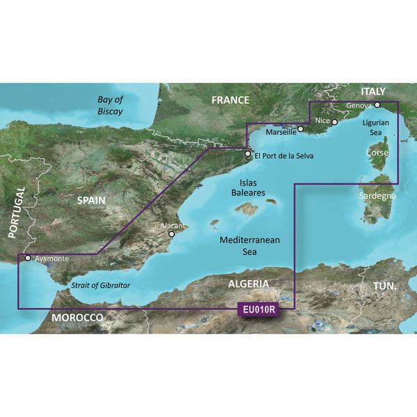 Wholesale Garmin BlueChart® g3 HD - HXEU010R - Spain Mediterranean Coast - microSD™/SD™