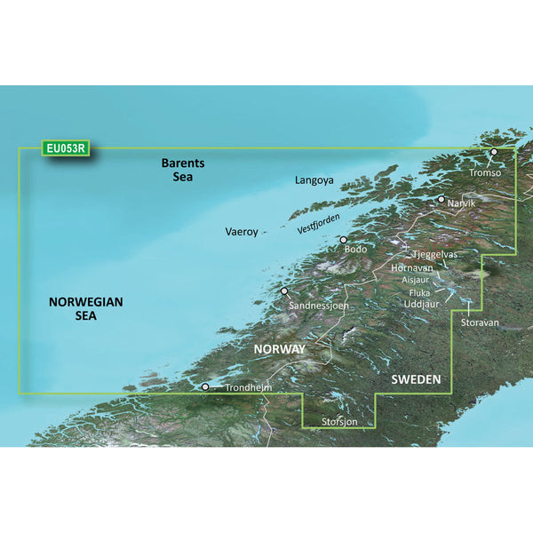 Wholesale Garmin BlueChart® g3 HD - HXEU053R - Trondheim - Tromso - microSD™/SD™