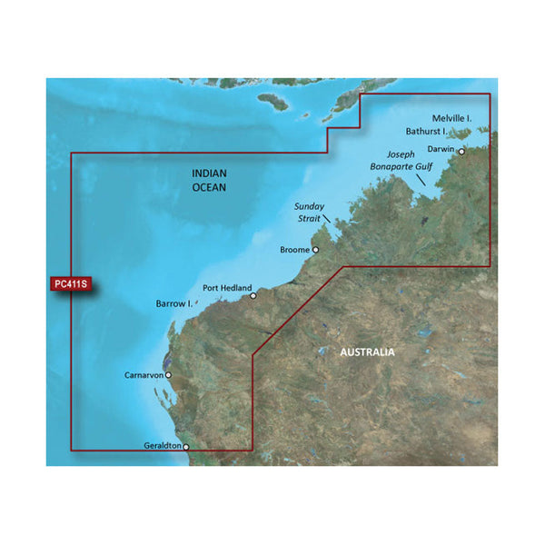 Wholesale Garmin BlueChart® g3 HD - HXPC411S - Geraldton To Darwin - microSD™/SD™