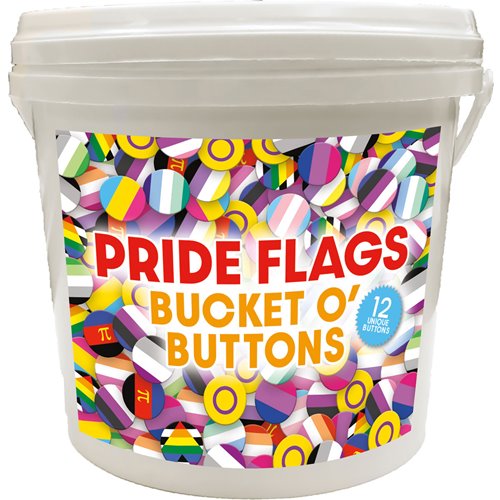 Wholesale Pride Flags 144-Piece Bucket o' Buttons
