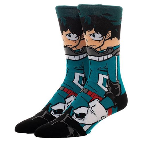 Wholesale My Hero Academia Izuku 360 Character Crew Socks