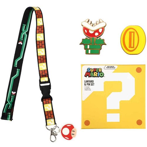 Wholesale Super Mario Bros. Pins and Lanyard Set
