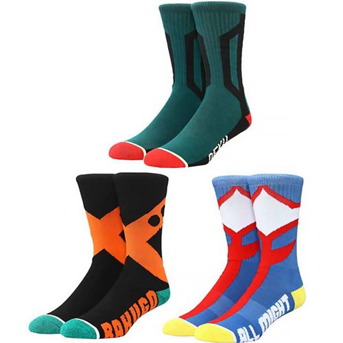 Wholesale My Hero Academia Crew Socks 3-Pack