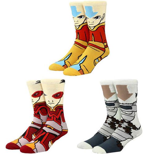 Wholesale Avatar: The Last Airbender Aang, Appa and Zuko Socks 3-Pack