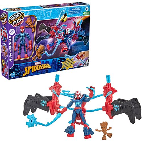 Wholesale Spider-Man Bend and Flex Space Mission Flex-Jet Figure