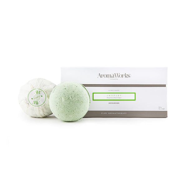 Wholesale Inspire AromaBomb Duo by Aromaworks for Unisex - 2 x 8.81 oz Bath Bomb