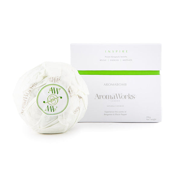 Wholesale Inspire AromaBomb Single by Aromaworks for Unisex - 8.81 oz Bath Bomb