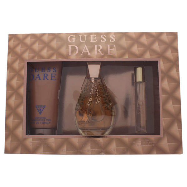 Wholesale Guess Dare by Guess for Women - 3 Pc Gift Set 3.4oz EDT Spray, 0.5oz EDT Spray, 6.7oz Body Lotion