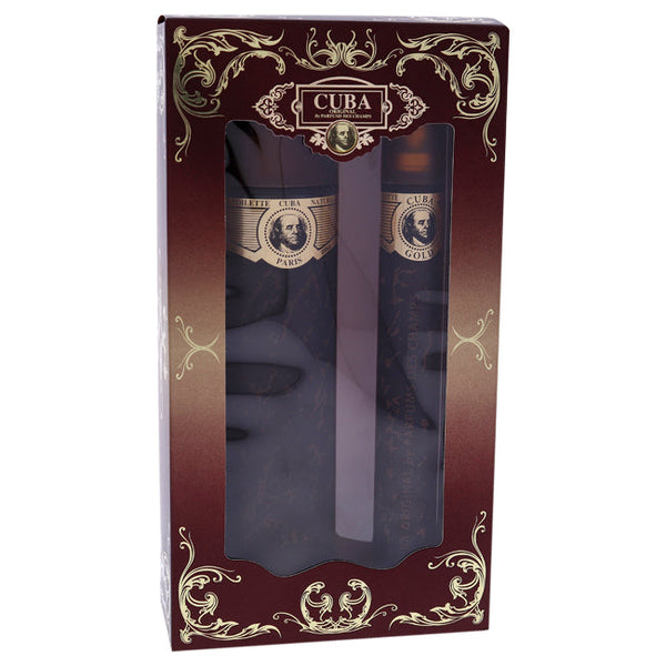 Wholesale Cuba Gold by Cuba for Men - 2 Pc Gift Set 3.3oz EDT Spray, 1.17oz EDT Spray