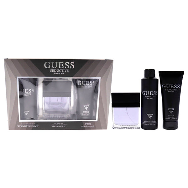 Wholesale Seductive by Guess for Men - 3 Pc Gift Set 3.4oz EDT Spray, 6oz Deodorizing Body Spray, 6.7oz Shower Gel