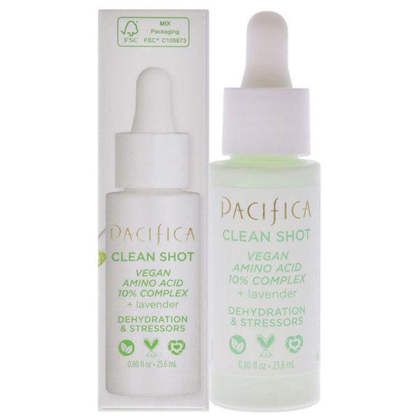 Wholesale Clean Shot Vegan Amino Acid 10 Percent Complex by Pacifica for Unisex - 0.80 oz Serum