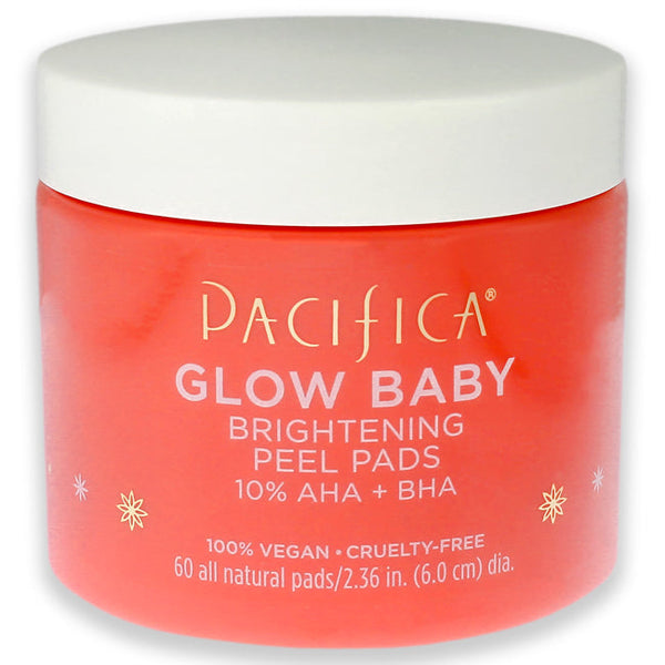 Wholesale Glow Baby Brightening Peel Pads 10 Percent AHA Plus BHA by Pacifica for Unisex - 60 Pc Pads