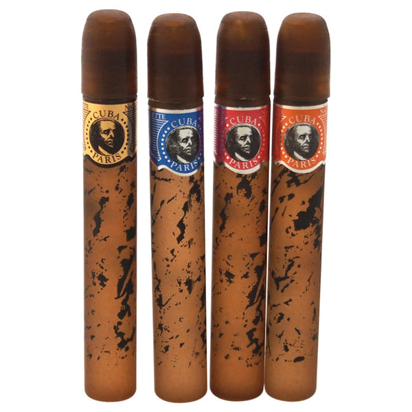 Wholesale Cuba by Cuba for Men - 4 Pc Mini Gift Set cuba gold, cuba red, cuba blue, cuba orange (5ml each)