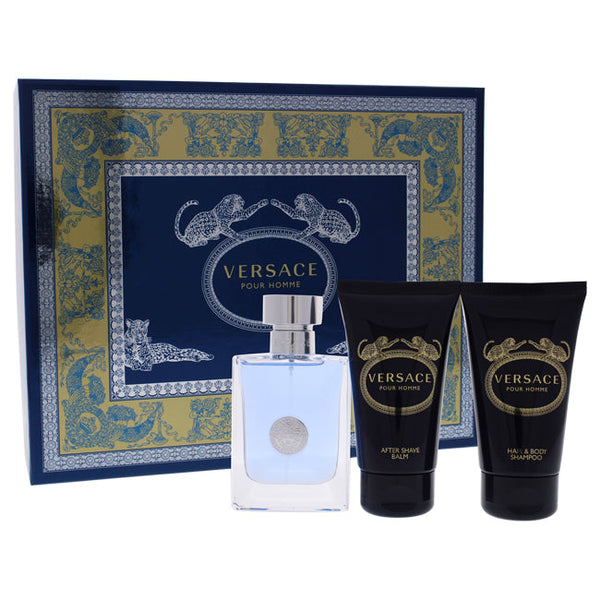 Wholesale Versace Pour Homme by Versace for Men - 3 Pc Gift Set 1.7oz EDT Spray, 1.7oz Hair and Body Shampoo, 1.7oz After Shave Balm