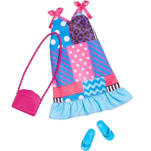 Wholesale Barbie Complete Look Patchwork Print Dress Fashion Pack