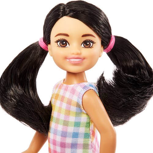 Wholesale Barbie Chelsea Doll in Rainbow Plaid Dress