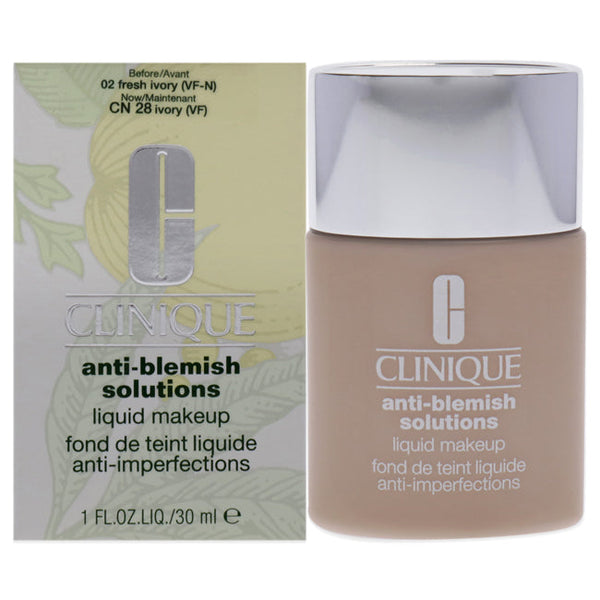 Wholesale Anti Blemish Solutions Liquid Makeup - 02 Fresh Ivory (VF) by Clinique for Women - 1 oz Foundation