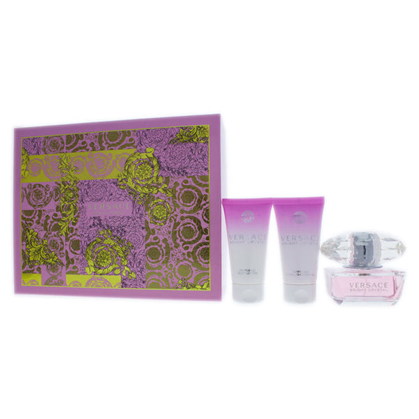Wholesale Versace Bright Crystal by Versace for Women - 3 Pc Gift Set 1.7oz EDT Spray, 1.7oz Perfumed Bath and Shower Gel, 1.7oz Body Lotion