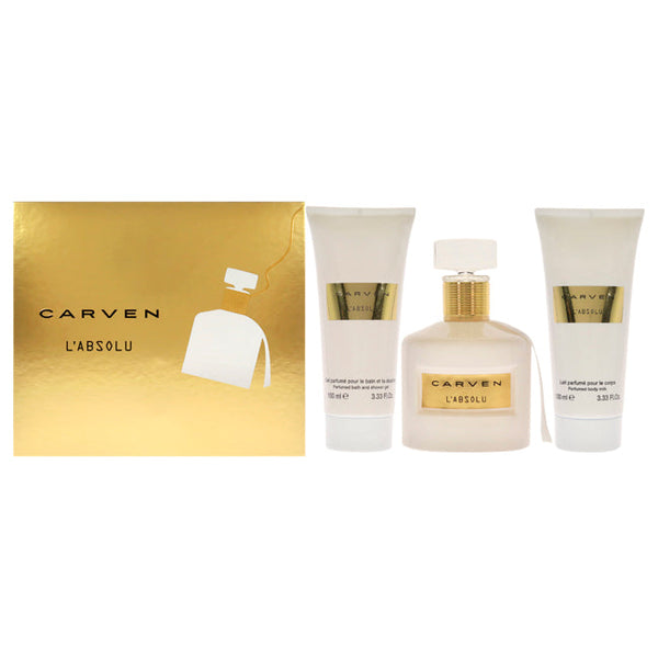 Wholesale LAbsolu by Carven for Women - 3 Pc Gift Set 3.33oz EDP Spray, 3.33oz Perfumed Body Milk, 3.33oz Perfumed Bath and Shower Gel