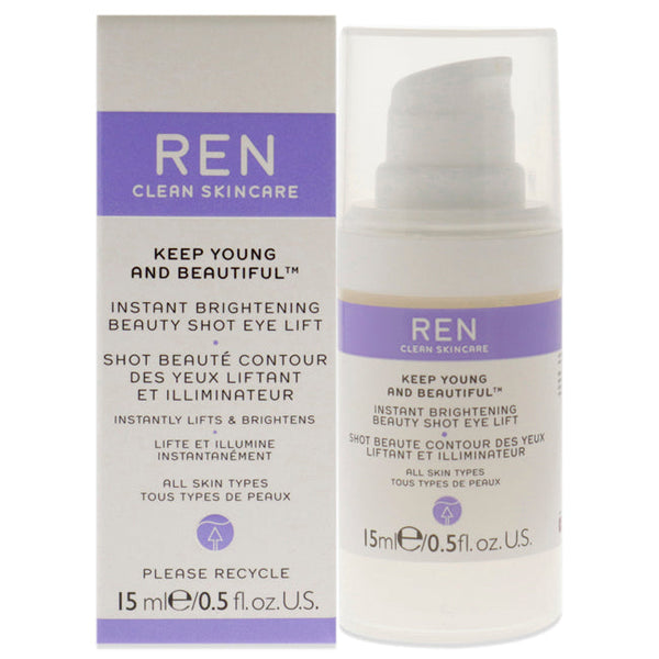 Wholesale Keep Young and Beautiful Instant Brightening Beauty Shot Eye Lift by REN for Women - 0.5 oz Serum