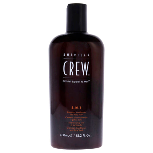 Wholesale 3-In-1 Shampoo and Conditoner and Body Wash by American Crew for Men - 15.2 oz Shampoo, Conditoner and Body Wash