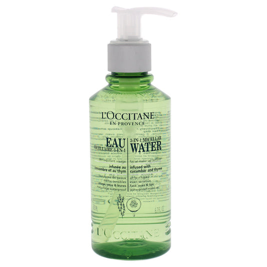 Wholesale 3-In-1 Micellar Water Facial Make-Up Remover by LOccitane for Women - 6.7 oz Makeup Remover